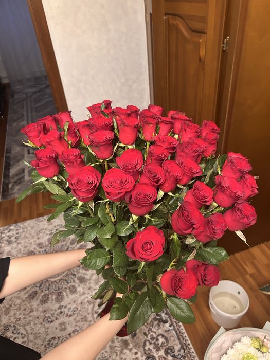 Роза 51шт свежий