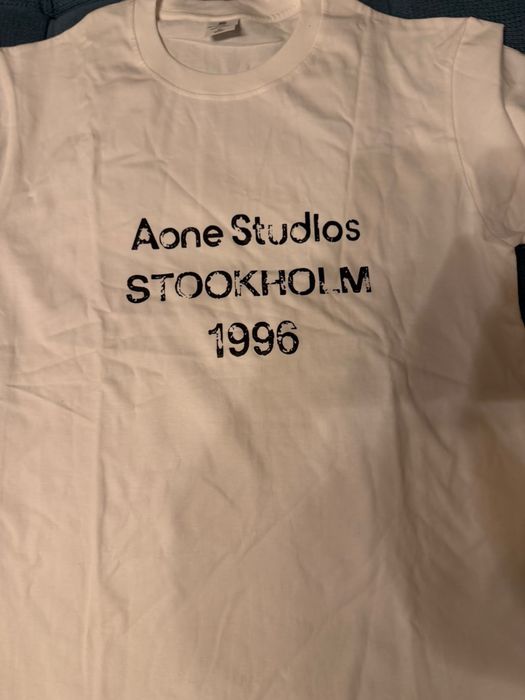 tricou acne studios alb