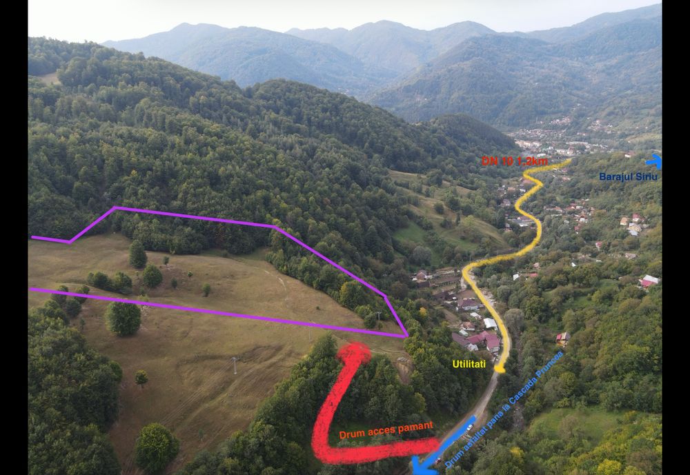 Teren intravilan in zona turistica Siriu (Cașoca), Buzău