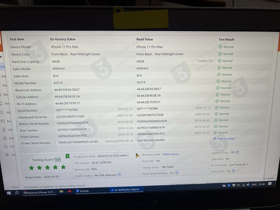 Iphone 11 Pro Max 64 GB