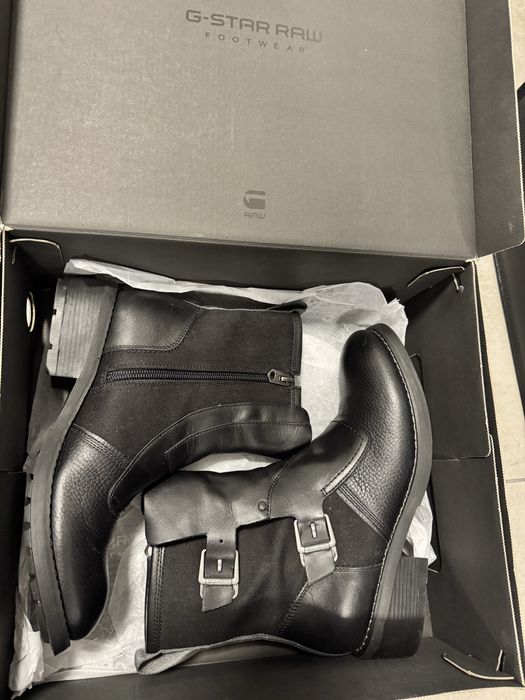 Ghete G-Star biker din piele naturala