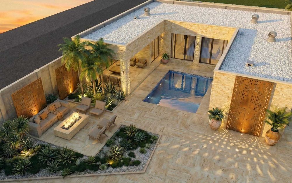 Vilă Modernă pe Parter cu Piscină și Focar Exterior – Domnesti