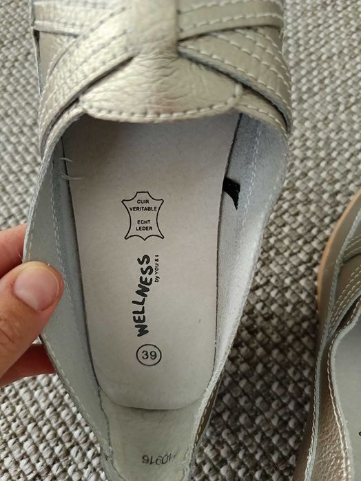 Pantofi loaferi piele Wellness măr.37.5