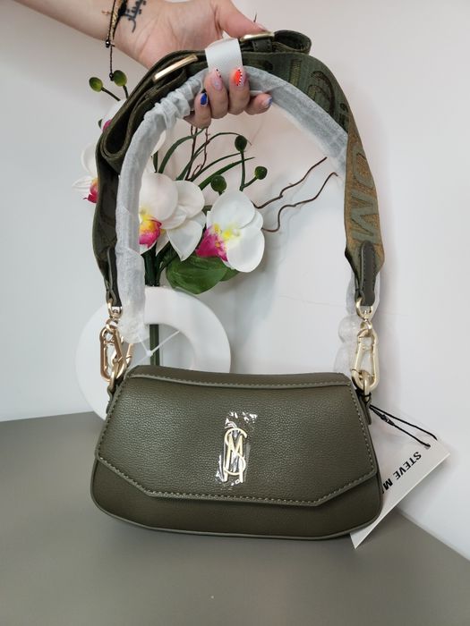 Steve Madden – дамска чанта тип baguette, маслинено зелено