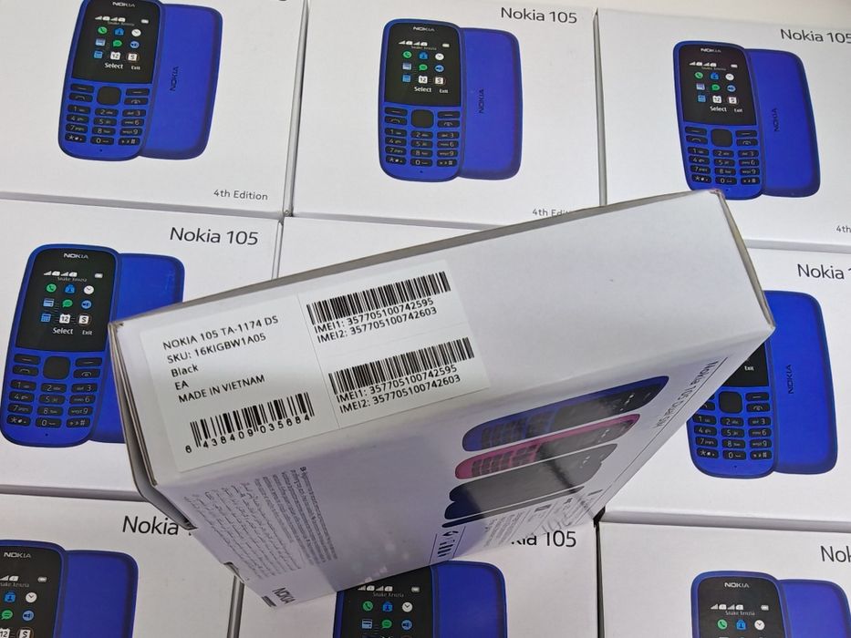 Nokia 105 2019 ,чисто нови,запечатани, с Българско меню,черен цвят