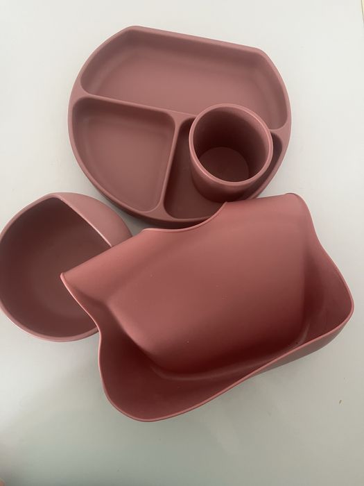 Детская силиконовая посуда- набор!