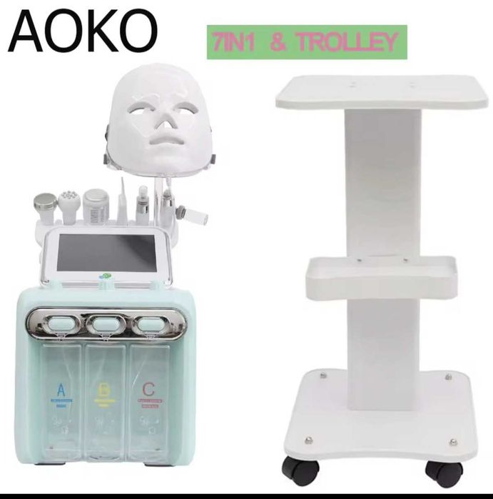 AOKO 6/7 in 1 H2-O2 hydro dermabrasion bio lifting spa facial cleaner