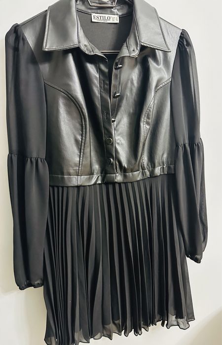 Страхотна дамска рокля кожа и солей ТОП