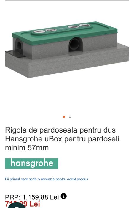 Vand U Box hansgrohe rigola dus