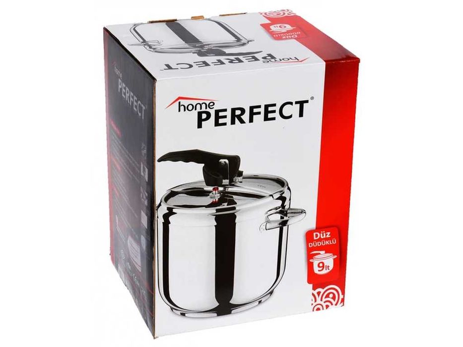 НОВА! Home Perfect тенджера под налягане за готвене 9л inox Турция