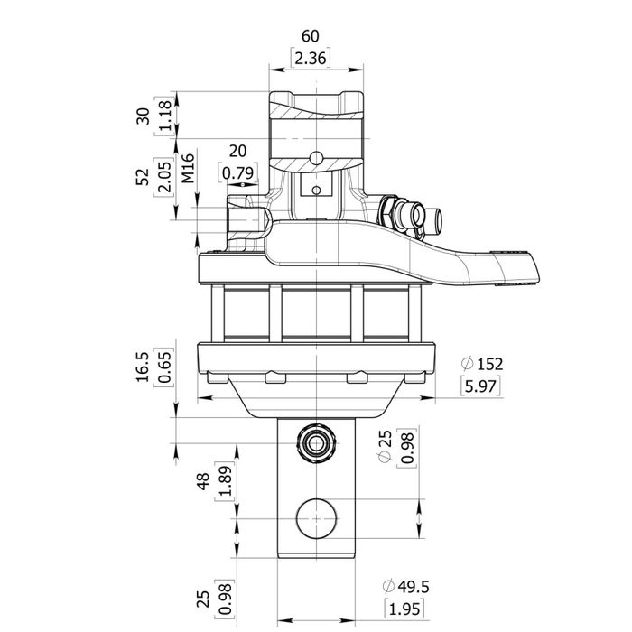Rotator pentru graifer GR 30