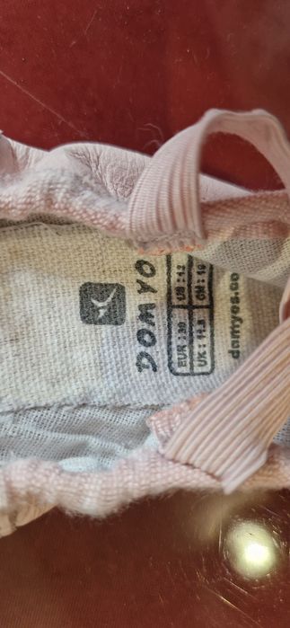 Demi-poante balet nivel începător talpă întreagă din piele Roz