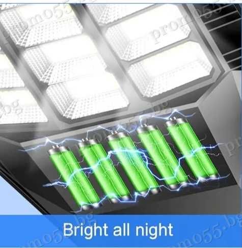 Градинска Соларна LED Лампа 900W, 1350W, 1800W Cobra MAX с Датчик за Движение и Дистанционно