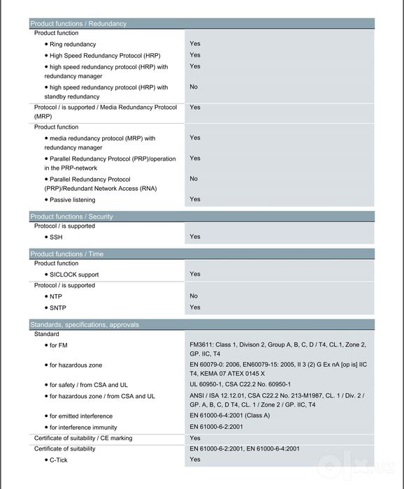 Коммутатор Siemens scalance x206-1bb10-2aa3