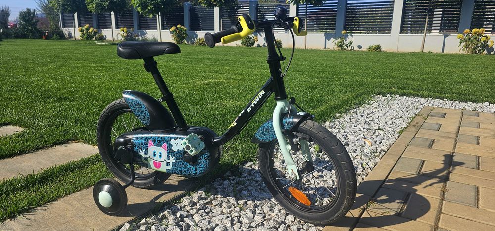 Vând bicicleta copii, roti 14 inch, BTWIN, IMPECABILA