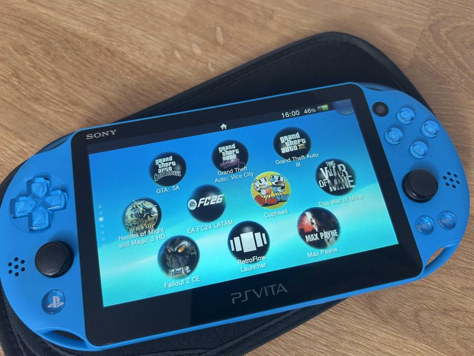 PS Vita Slim Aqua Blue modată — editie japoneza rara, 128GB