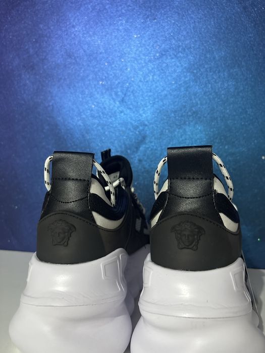 Versace Chain Reaction Black White Grey 42 43