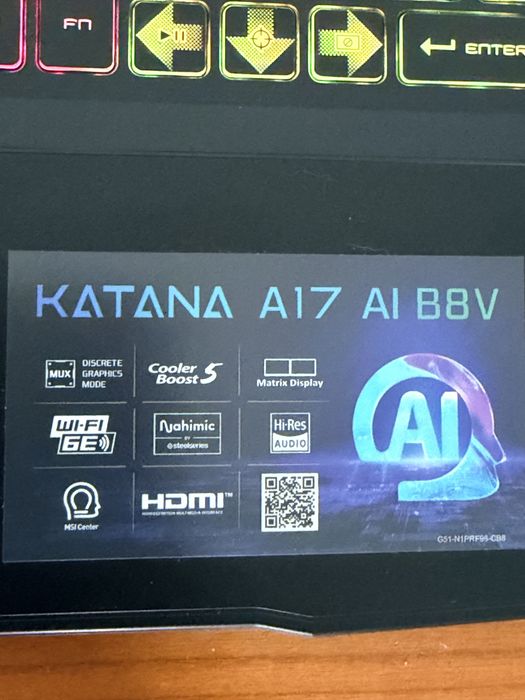 MSI Katana A17 AI B8VG 32 GB RAM   Cadou Mouse G502 X PLUS