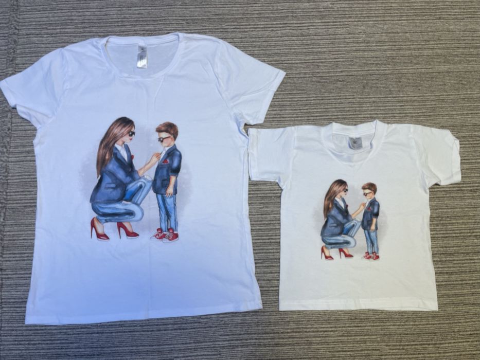 Set tricouri mama & fiu 3-4 ani