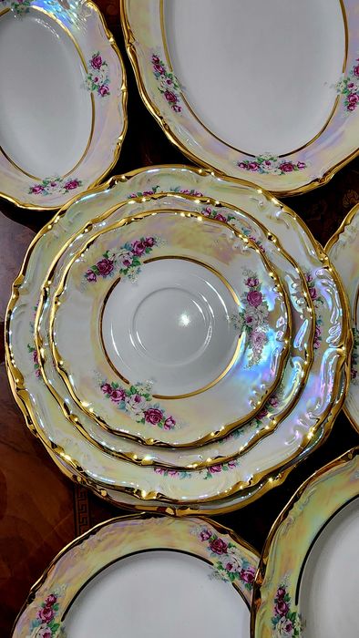 Чайно-столовый сервиз "Букет цветов". Чехия.