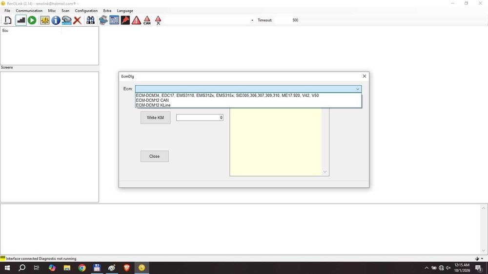 Interfata vLinker FS cu licenta Renolink v2.14 database 2024 + ddt4all