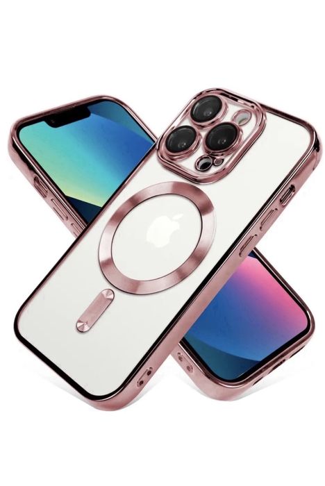 Iphone 11 12 13 14 PRO MAX Husa Silicon Thin 02 Lucioasa Cerc Magnetic