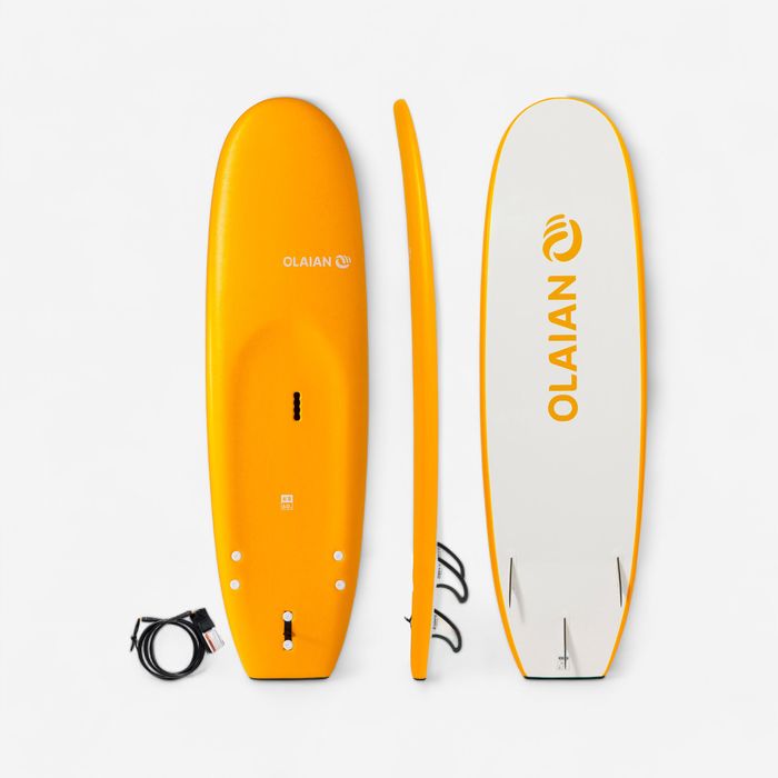 Placă surfboard 100 6'8" + leash și 3 - produs resigilat Decathlon