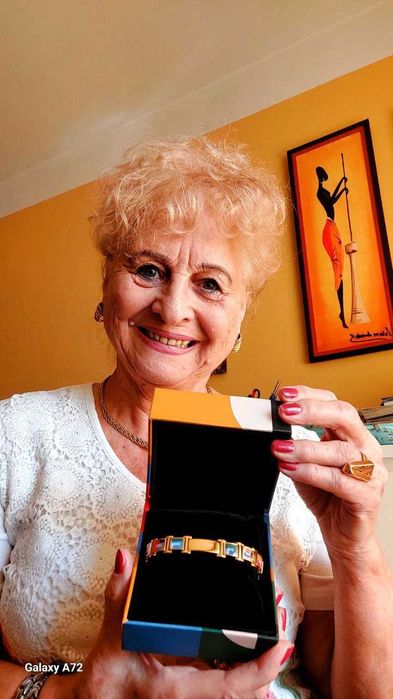 Лечебна гривна Арт дизайн, златиста