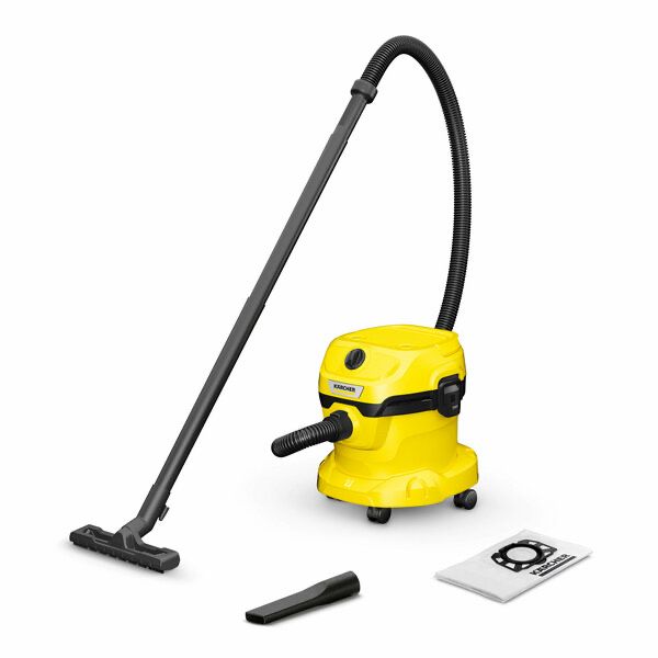 Пылесос Karcher WD2 , 12л, мощность 1000Вт, желтый