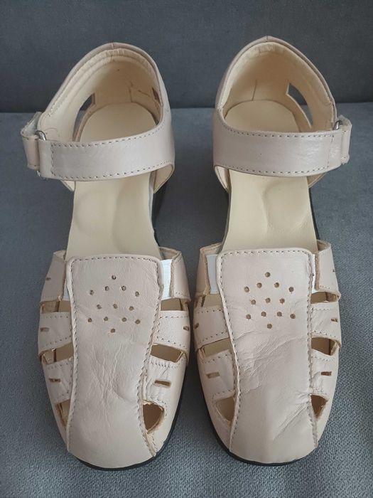 Дамски сандали, №36, цвят бежов