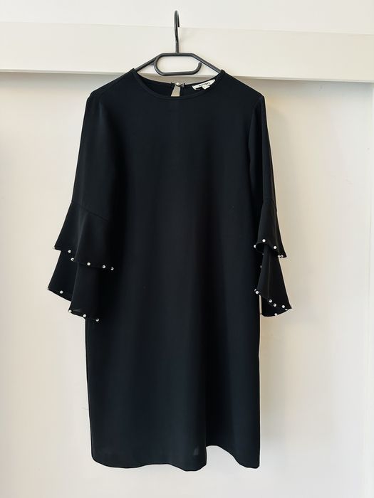Rochie neagra scurta, maneca 3/4, marimea 36