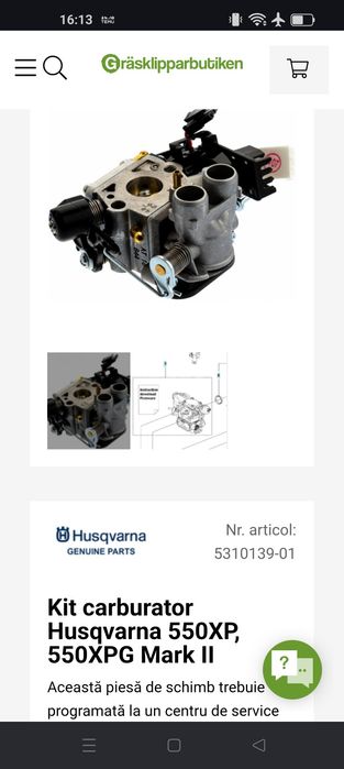 Vând carburator drujba