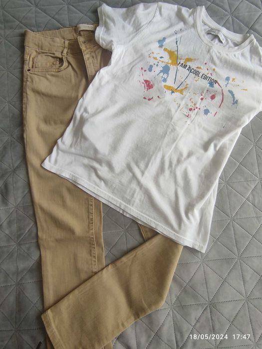 Zara Дънки слим и тениска