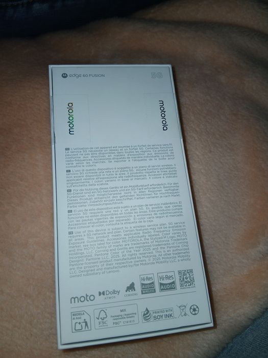 Motorola Edge 60 Fusion. Dual sim 256/12GB 5G Pantone Slipstream