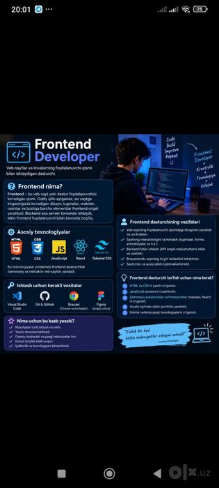 Frontend dasturchi — sayt yaratish