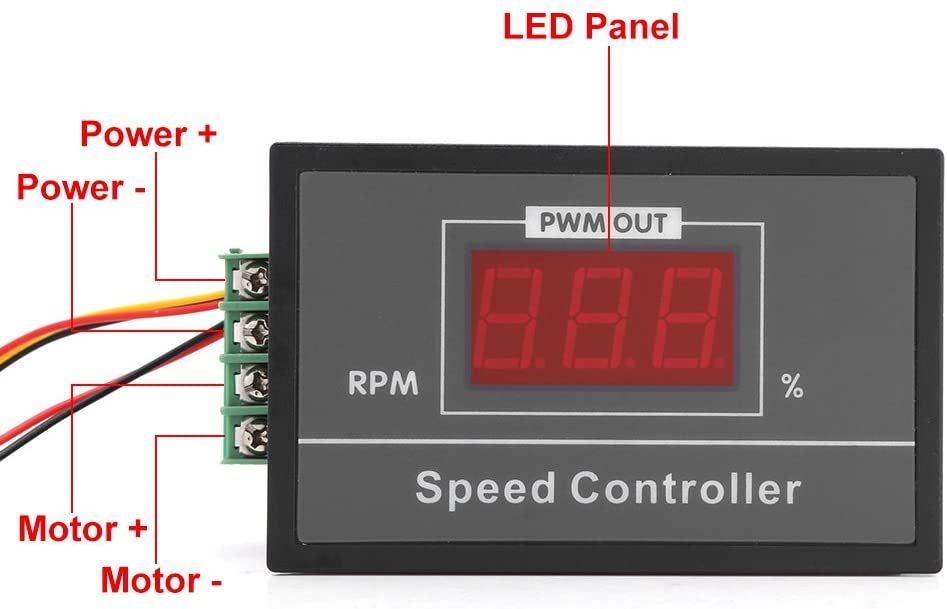 PWM 30A Variator turatie, tensiune motor DC 6-12-24-48V