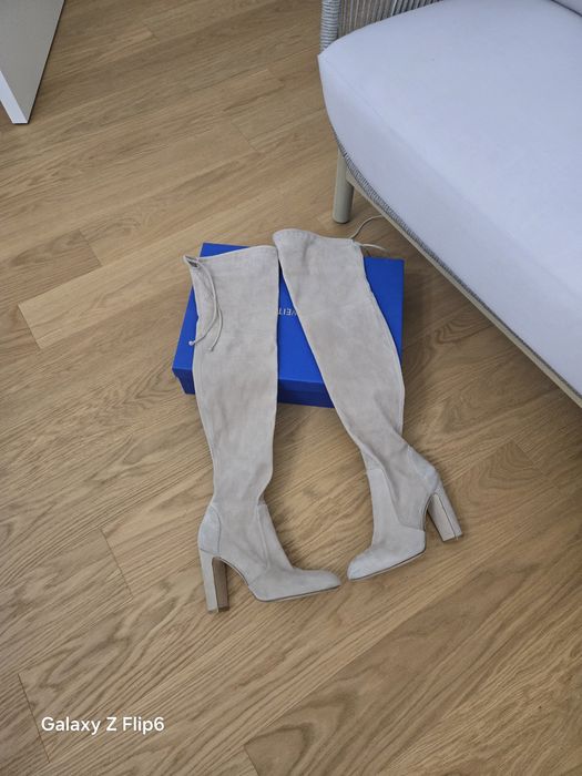 Чизми естествен велур Stuart Weitzman 38.5 размер, оригиналниzmw