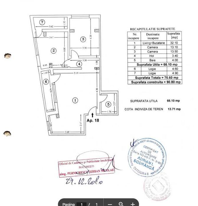 3 camere Bucureștii Noi | Metrou 350 m | Centrală proprie | Parcare 2 mașini | Bloc 2011