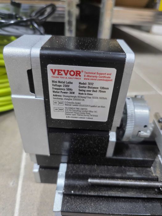 Strung mini pentru metal VEVOR 70 x 130 mm, freză 20000 rpm