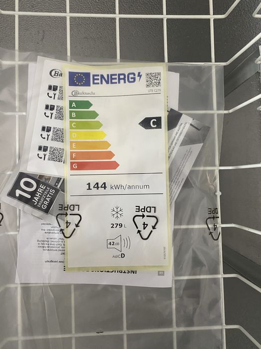 Свободностояща фризерна ракла Bauknecht: Бяла - GTE C279