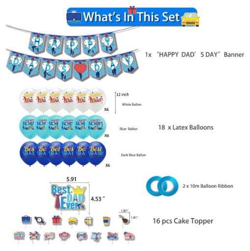 Парти комплект Super Dad за Ден на бащата, парти декорации