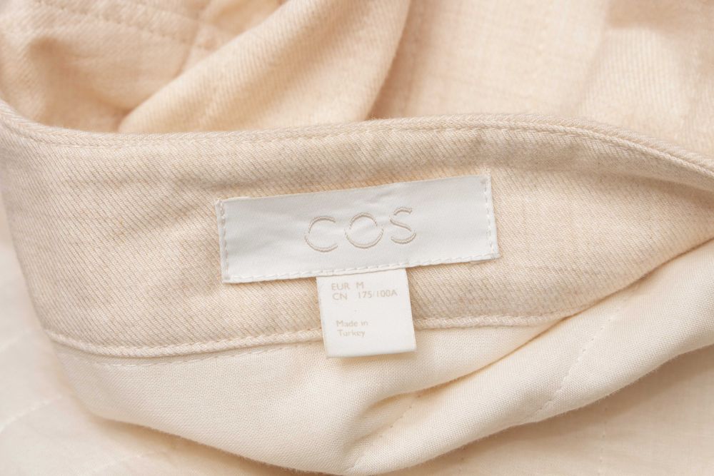 COS оригинално мъжко яке тип риза бежово подплатено М