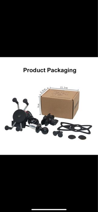 Suport telefon moto Ram Mount X grip cu prindere in jug incarcare usb