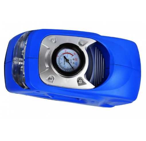 Мини компресор с LED фенерче и манометър - 12V / 230V, 100W - G01260
