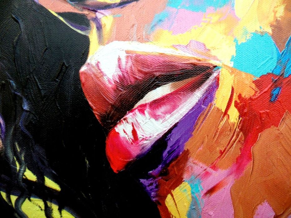 Абстрактно Лице картини с ръчно нанесен релеф