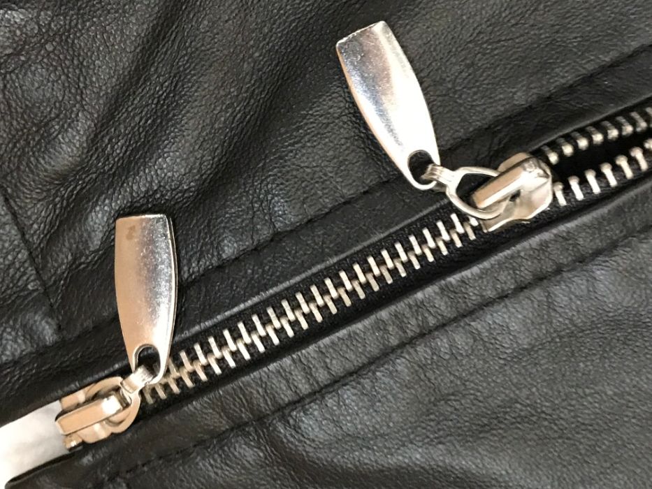 Jacheta neagra barbati piele naturala miel fina 6 buzunare haina geaca