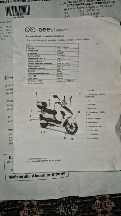 Scuter electric de vânzare