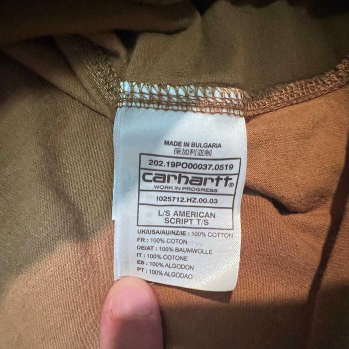 Carhartt "Work In Progress" Embroidered Logo Tee - Caramel Brown