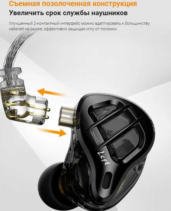 Новые запечатанные проводные гибридные наушники KZ ZAR  1DD  7BA HI-FI