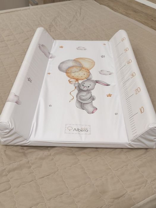 Твърда подложка за повиване Albero Mio - 80 х 47 cm, Bunny + ПОДАРЪК